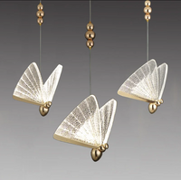 Пендел LED Modern Nordic Butterfly Gold