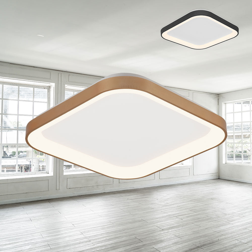 LED плафон Gold Square 48cm еквивалент 200W