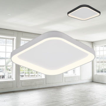 LED плафон White Square 48cm Еквивалент 200W