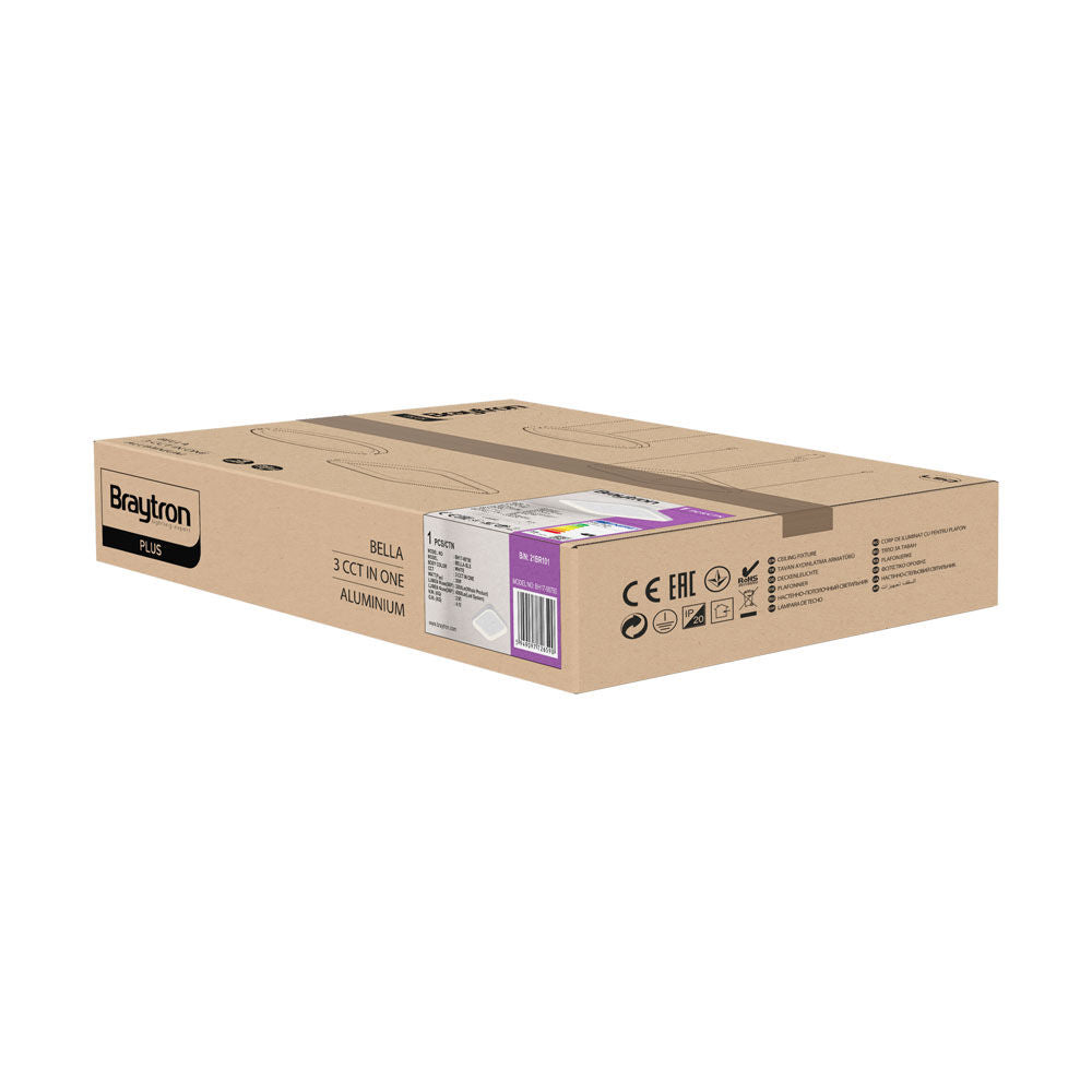 LED плафон White Square 48cm Еквивалент 200W
