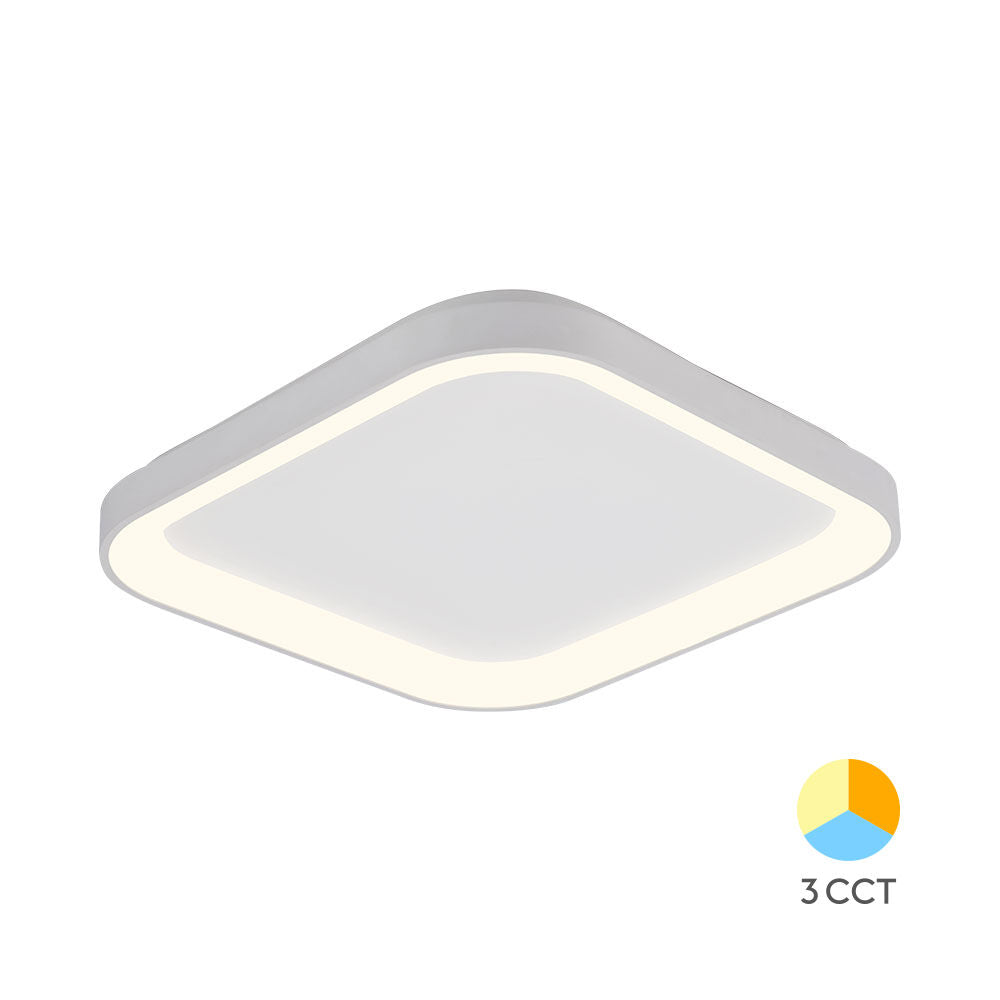 LED плафон White Square 48cm Еквивалент 200W