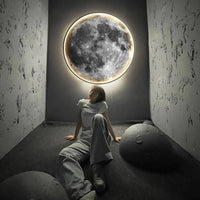 LED плафониера Dark MOON еквивалент 300W с дистанционно