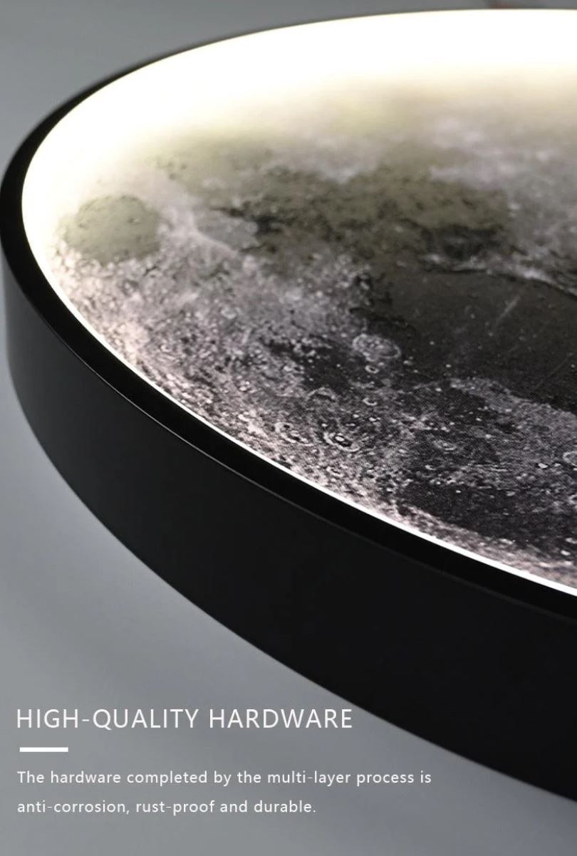 LED плафониера Dark MOON еквивалент 300W с дистанционно