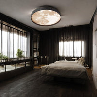 LED плафониера Dark MOON еквивалент 300W с дистанционно