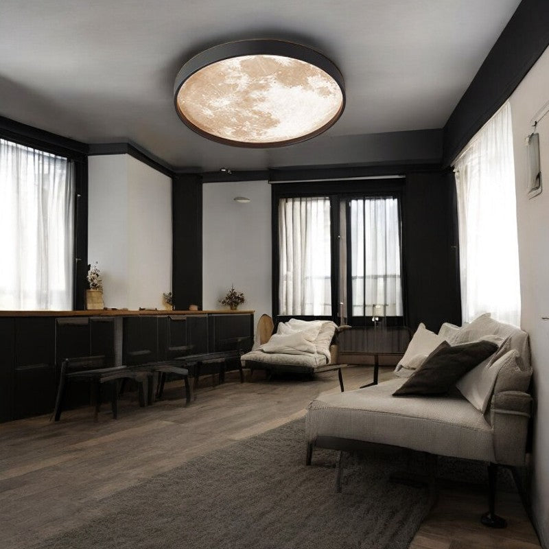 LED плафониера Dark MOON еквивалент 300W с дистанционно