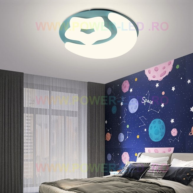 LED плафон 120W MOON & STAR димируем с дистанционно, еквивалентен на 500W