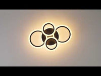 LED осветително тяло 2+2 CIRCLE BLACK Еквивалент 400W Дистанционно