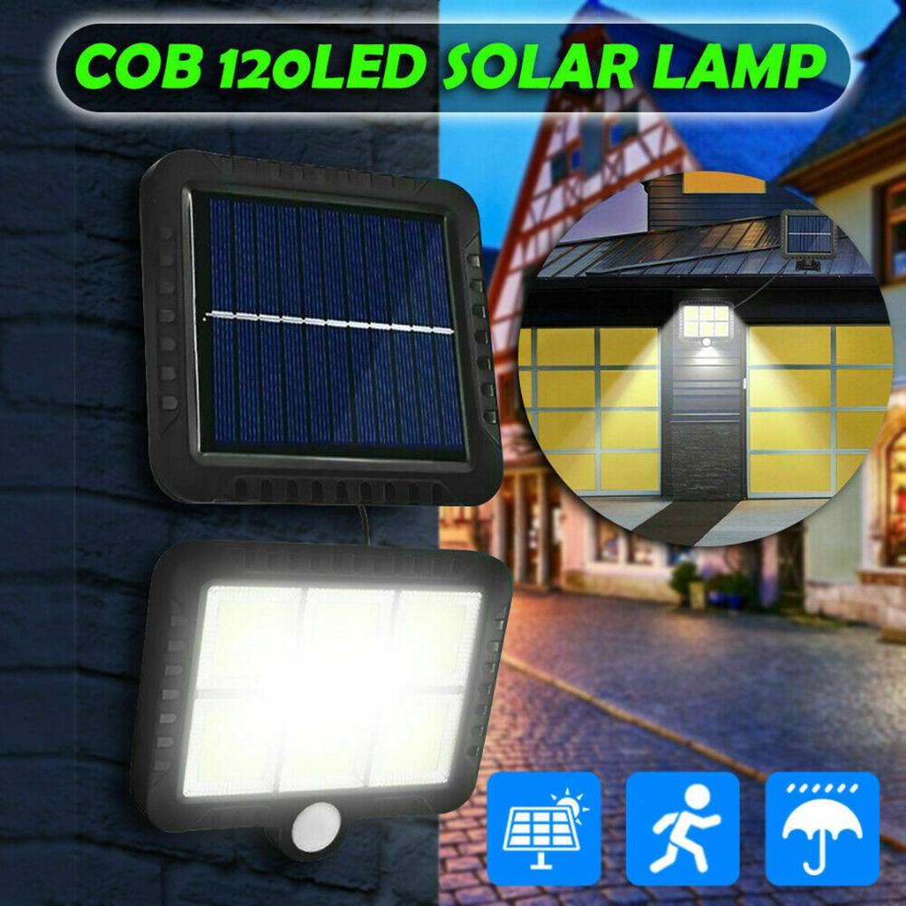 LED прожектор COB със соларен панел и сензор за движение