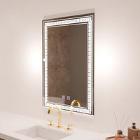 Правоъгълно LED огледало, 60x80cm Touch, система против замъгляване E27S