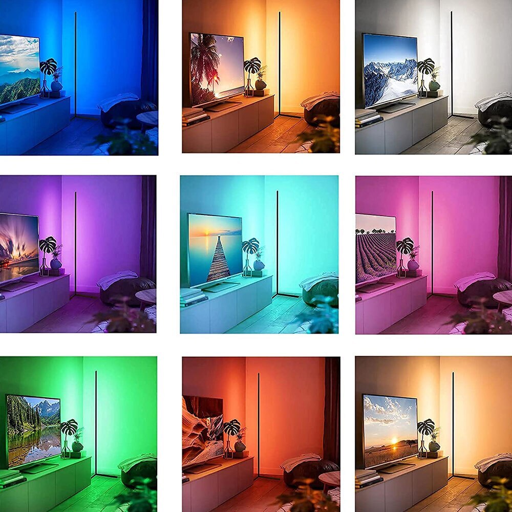 Лампадар с дистанционно и RGB светлини с ритъм, активирани от звук