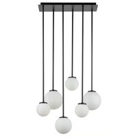 Lustra Abajur MAT Black SIGMA 6xE27 NEAGRA / ABAJUR Chandeliers