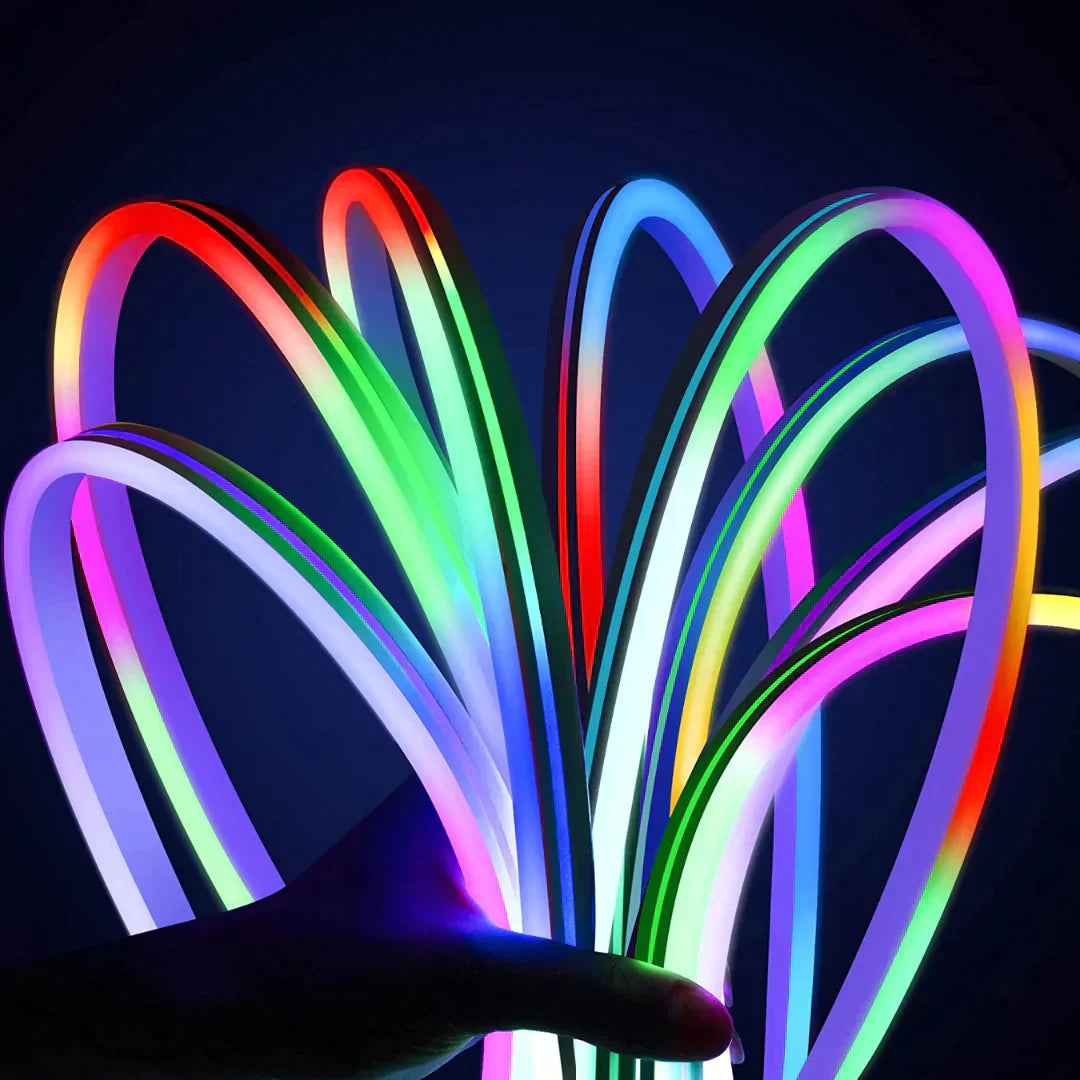 КОМПЛЕКТ NEON FLEX LED RGB IC SMART DIGITAL 12V 5m Дистанционно