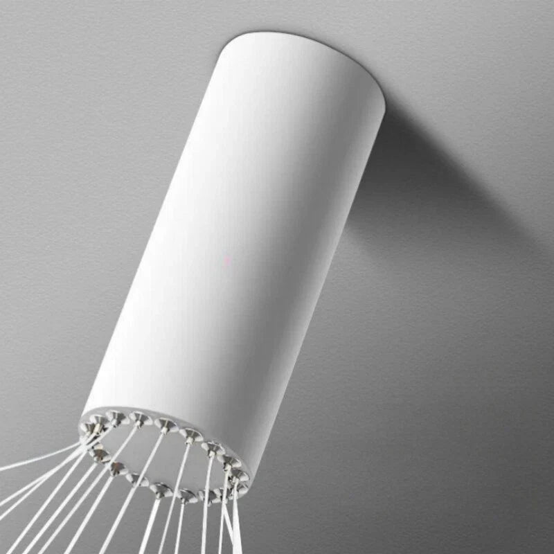 LED осветително тяло 9 Geometric WHITE Lines висящо, еквивалент 1200W 300CM