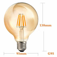 LED крушка E27 винтидж G95 6W