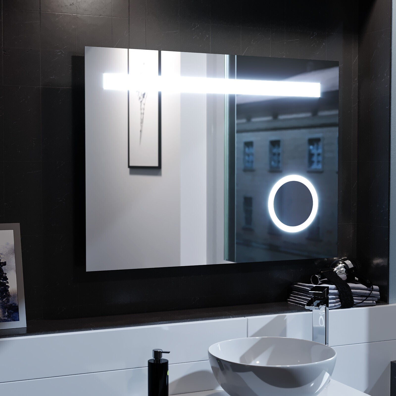 LED огледало 80x60cm с функция против замъгляване и Touch M1004S