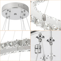 LED осветително тяло 2 сегмента CRISTAL SLIM еквивалент 500W с дистанционно