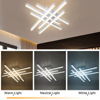LED осветително тяло 6 LINES Design бяло SMART еквивалент 500W с дистанционно