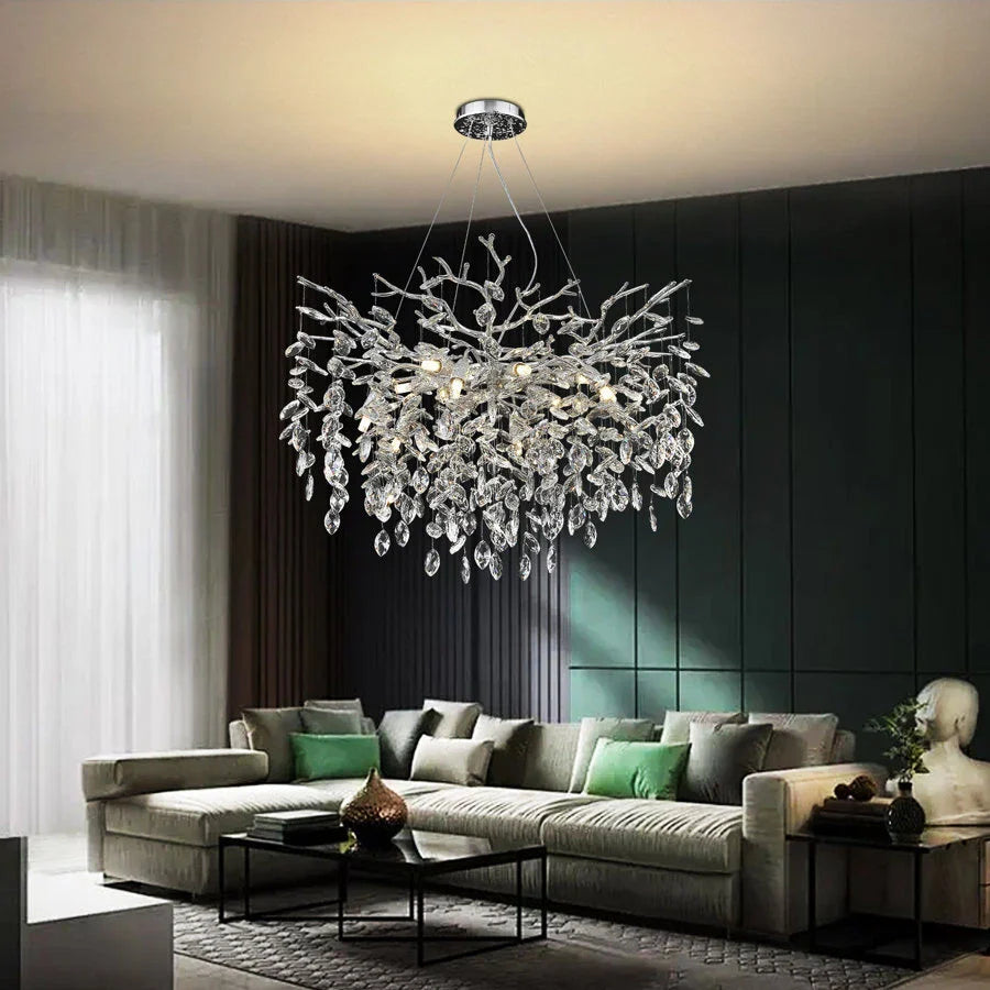 Кристален полилей Silver Crystal Harmony 60 cm
