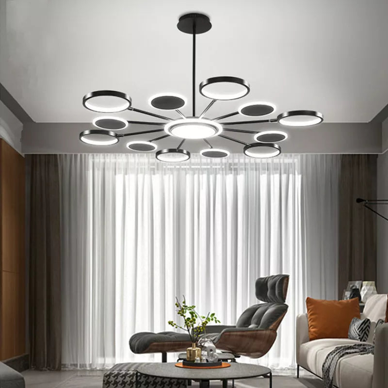 LED осветително тяло Gambit Black 6+6+1 Регулируеми рамена Еквивалент 800W Дистанционно управление