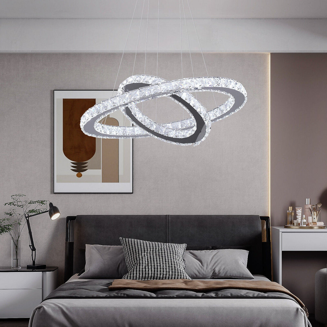 LED осветително тяло 2 сегмента CRISTAL SLIM еквивалент 500W с дистанционно