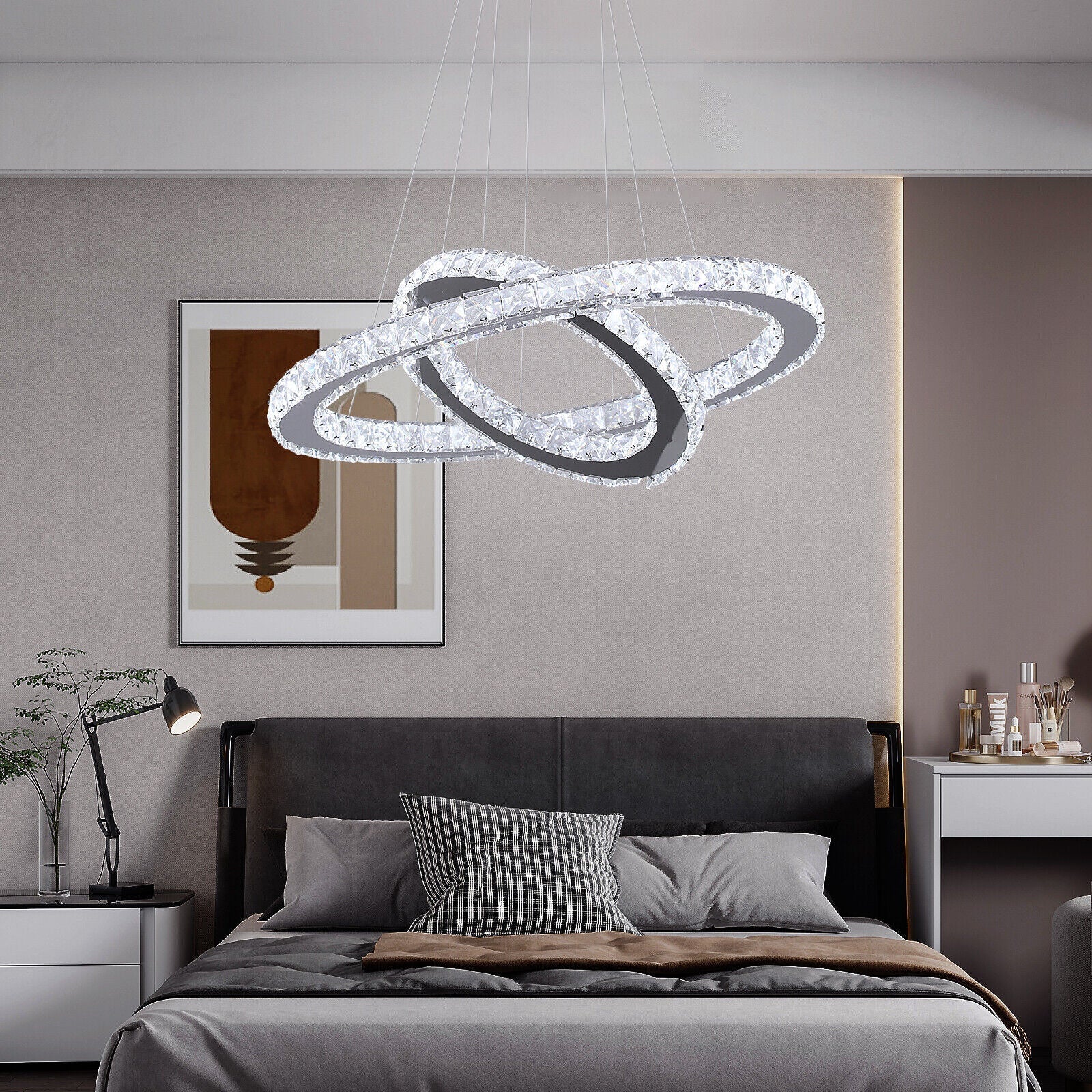 LED осветително тяло 2 сегмента CRISTAL SLIM еквивалент 500W с дистанционно