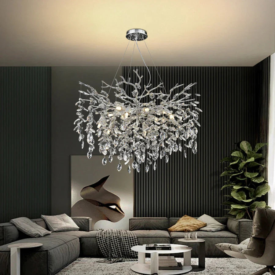 Кристален полилей Silver Crystal Harmony 60 cm
