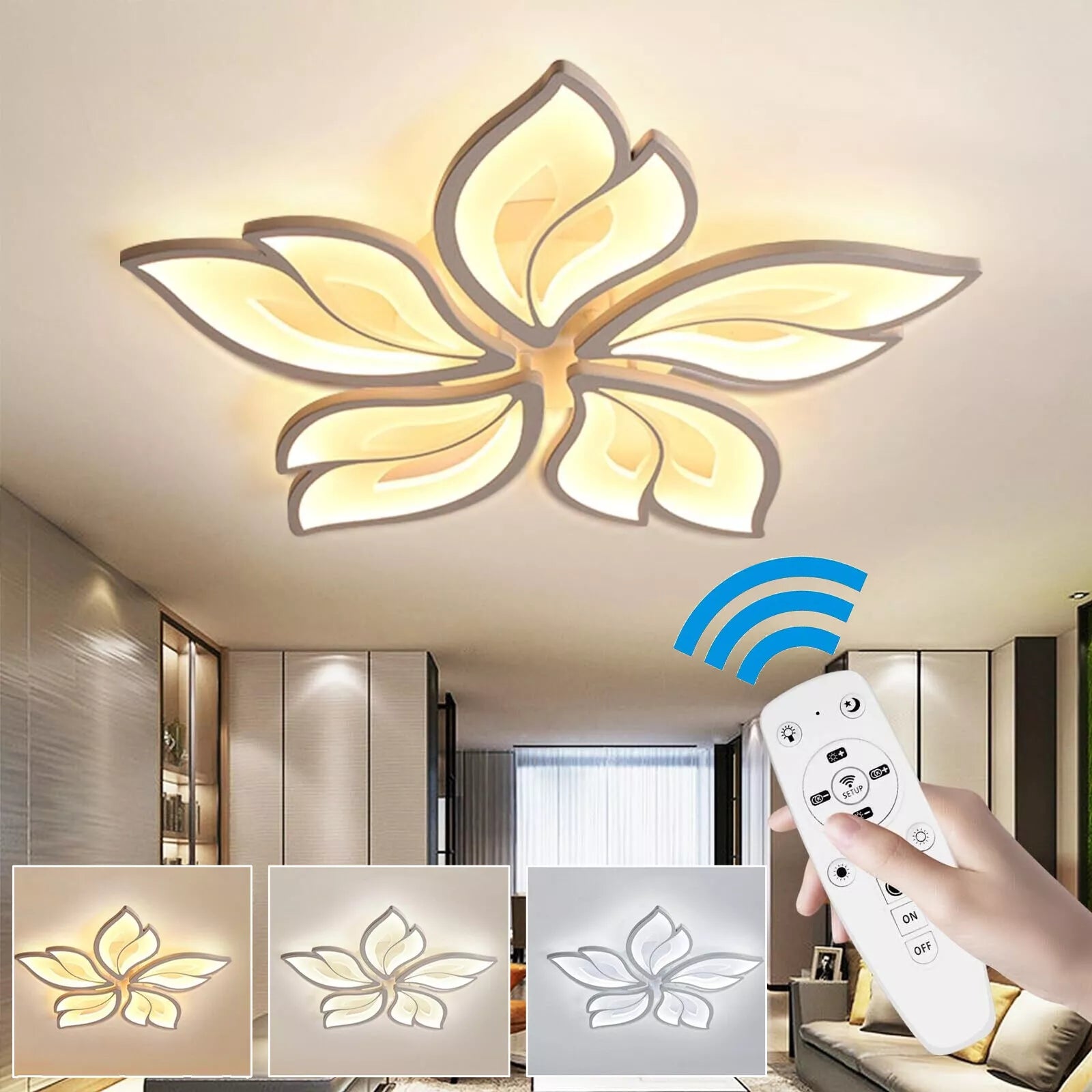 LED осветително тяло ANEMONE Еквивалент 500W С дистанционно управление