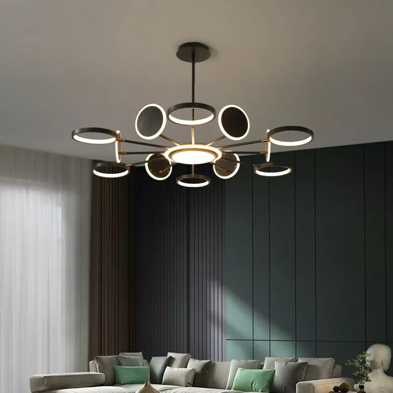LED осветително тяло Gambit Black 6+6+1 Регулируеми рамена Еквивалент 800W Дистанционно управление