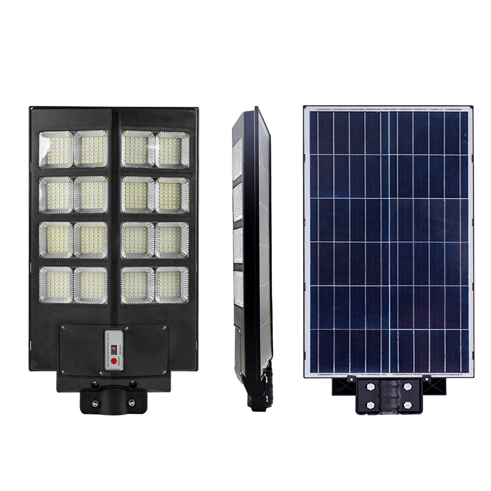 LED лампа 900W соларна SLIM с датчик за движение + дистанционно