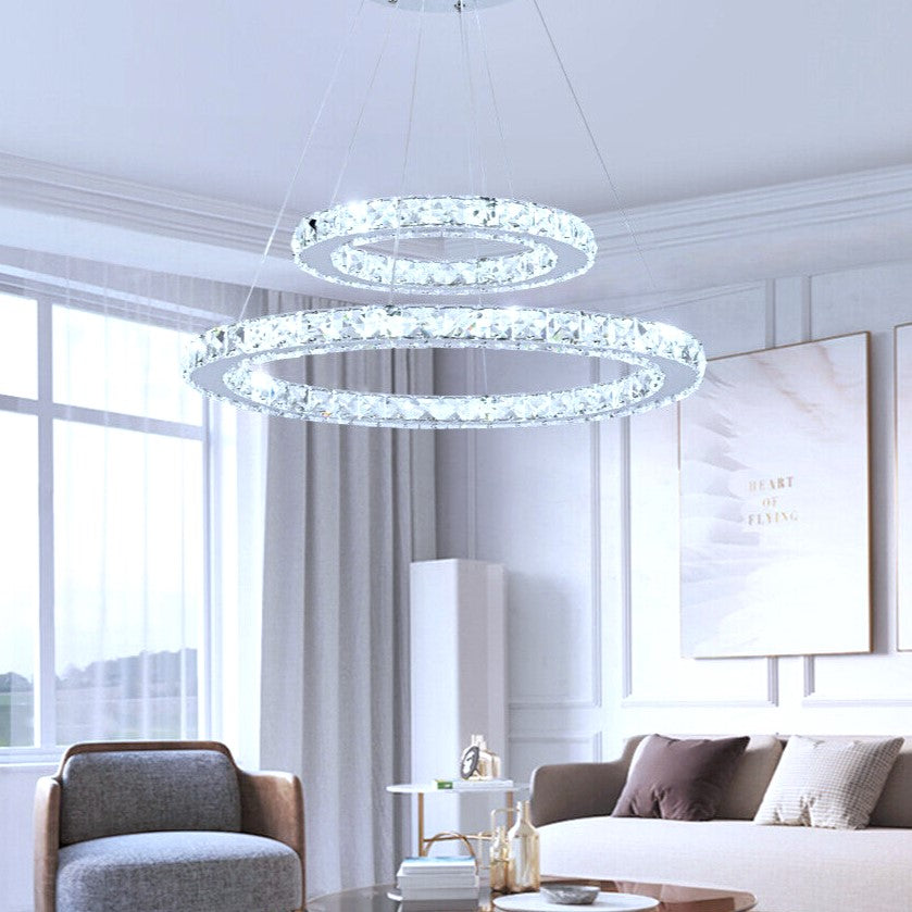 LED осветително тяло 2 сегмента CRISTAL SLIM еквивалент 500W с дистанционно