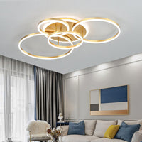 LED осветително тяло 234W CIRCLE GOLD Luxury еквивалент 1200W с дистанционно