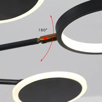 LED осветително тяло Gambit Black 4+4+1 Регулируеми рамена Еквивалент 600W С дистанционно управление