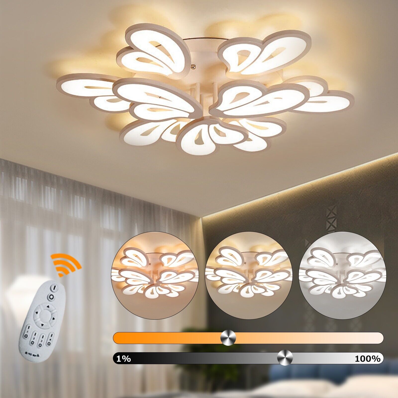 LED осветително тяло CLIO GRANDE с дистанционно, еквивалент 800W