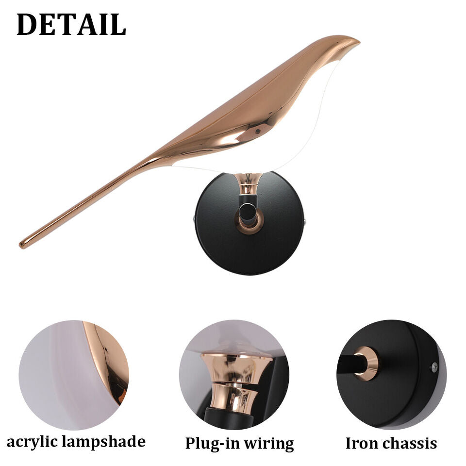 Аплик LED Luxury Golden Swallow