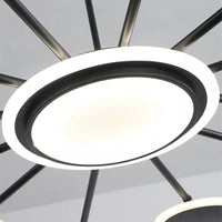 LED осветително тяло Gambit Black 6+6+1 Регулируеми рамена Еквивалент 800W Дистанционно управление