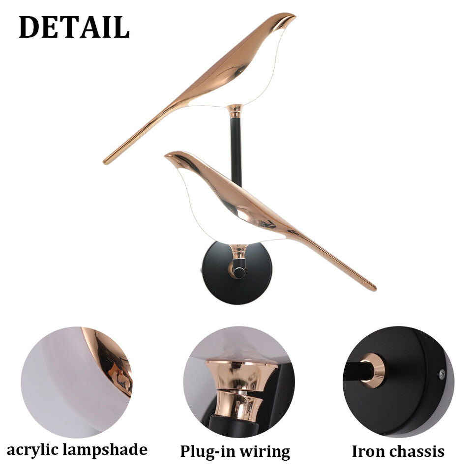 Аплик LED Luxury Golden Double Swallow