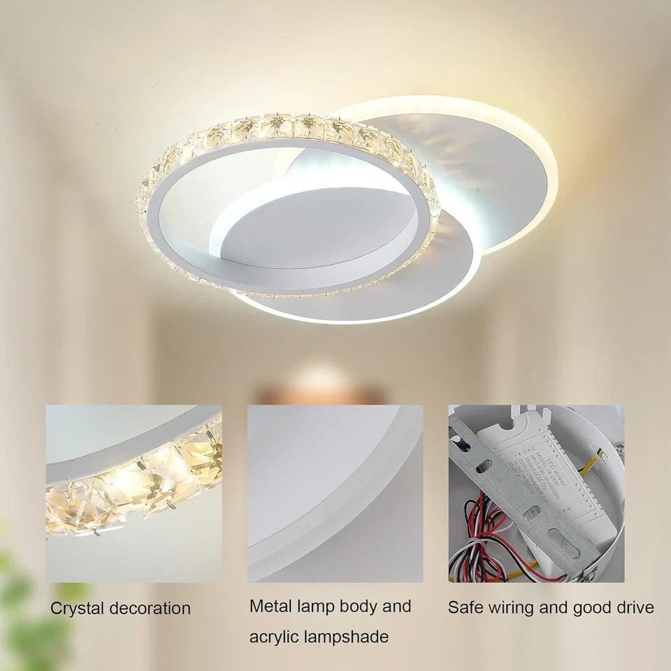LED осветително тяло 30W RINGS CRISTAL Еквивалент 200W
