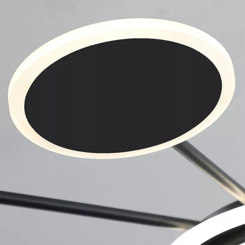 LED осветително тяло Gambit Black 4+4+1 Регулируеми рамена Еквивалент 600W С дистанционно управление