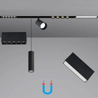 LED спот 5W магнитен черен цилиндър