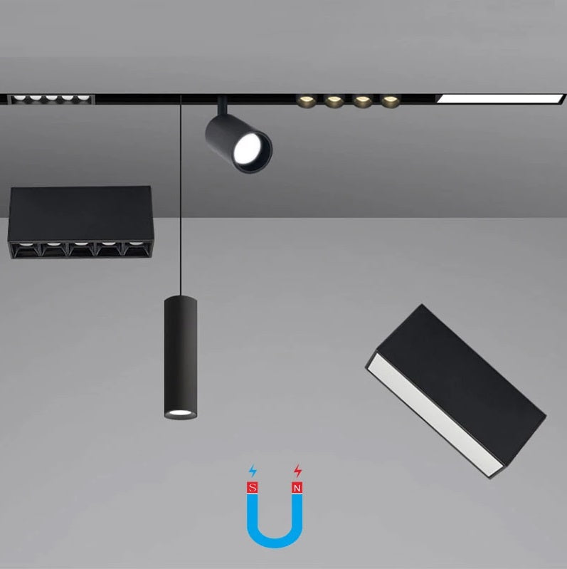 LED спот 20W 60cm магнитен линеен матов черен