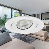 LED спот 5W вграден, насочваем БЯЛ Еквивалент 40W