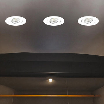 LED спот 5W вграден, насочваем БЯЛ Еквивалент 40W