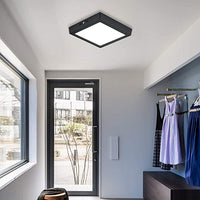 LED спот 24W квадратен черен / 283x283mm / повърхностен
