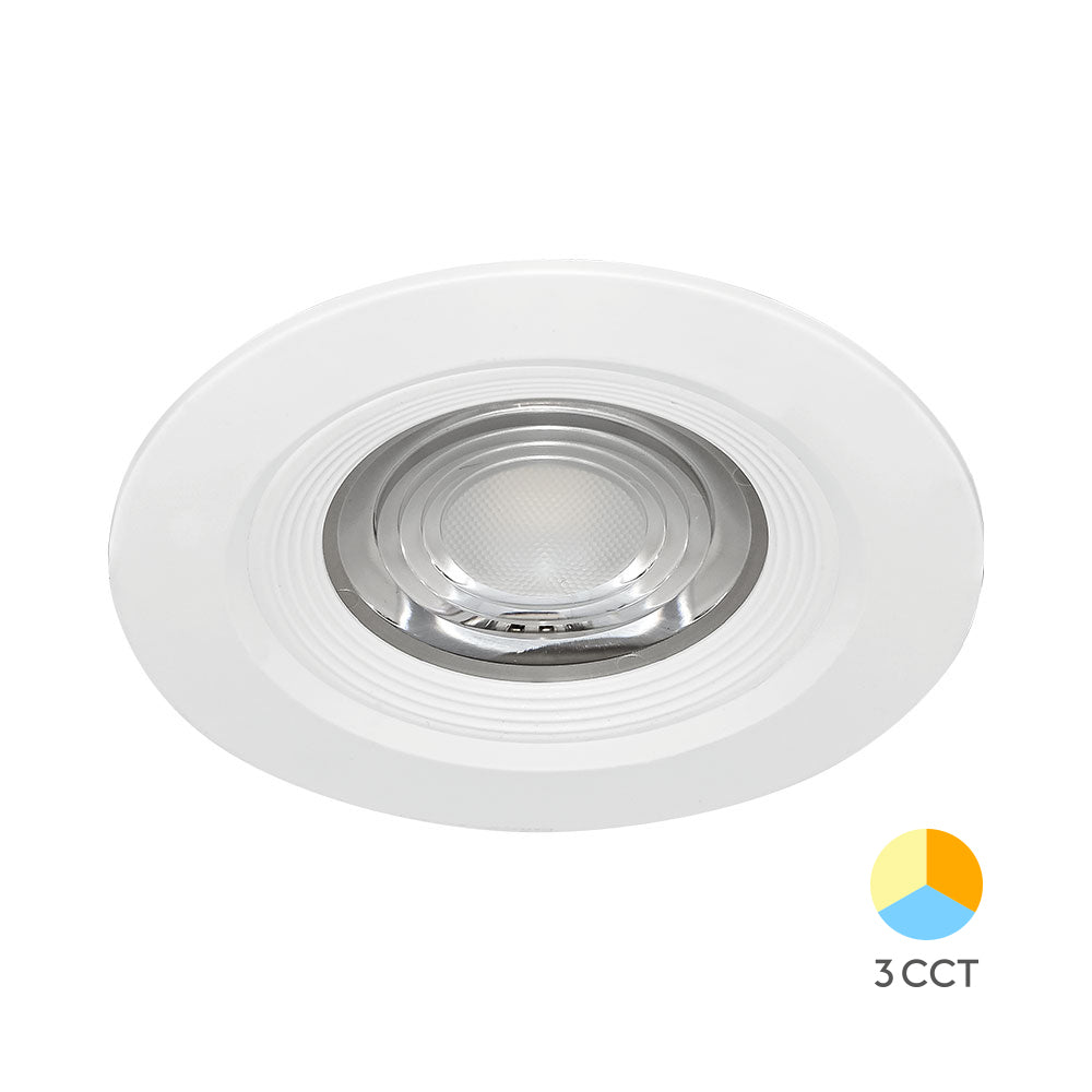Вграден LED спот 7W CCT с 3 вида светлина, кръгъл, бял, за външна употреба IP54