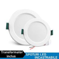 LED спот 24W ECO Кръгъл Бял / ⌀220mm / Вграден