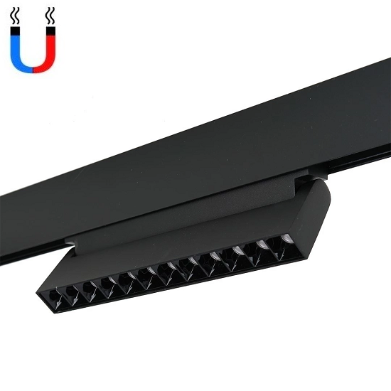LED спот 12W магнитен черен, сгъваем