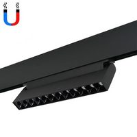 LED спот 12W магнитен черен, сгъваем
