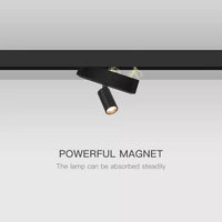 LED спот 7W магнитен черен цилиндър