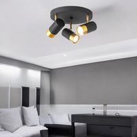 Регулируем спот черен + златен Exquisite 3xGU10, кръгла основа