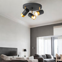 Регулируем спот черен + златен Exquisite 3xGU10, кръгла основа